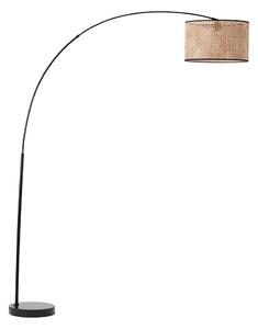 Brilliant - Stojacia lampa WILEY 1xE27/60W/230V čierna/béžová