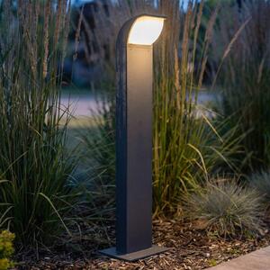 Lucande Podstavné svietidlo LED Tinna, 60 cm, antracit, IP65, Čierna, Hliník, Moderný, Vonkajčie stĺpové osvetlenie