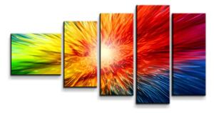 Sablio Obraz - 5-dílný Farebná explózia - 100x60 cm