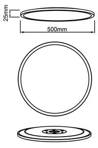 Brilliant - LED stmievateľné stropné svietidlo TUCO LED/33W/230V pr. 50 cm čierne