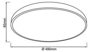 Brilliant - stmievateľné LED stropné svietidlo SLIMLINE LED/60W/230V pr. 49 cm čierne + DO