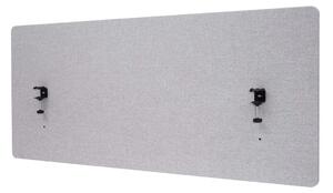 Akustický panel na stôl HWC-G75 - dvojstenná látka/textil - 60x140 - sivá
