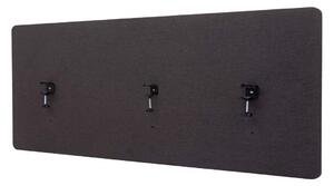 Akustický panel na stôl HWC-G75 - dvojstenná látka/textil - 60x160cm - hnedo-sivá