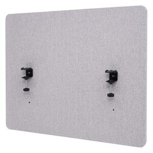 Akustický panel na stôl HWC-G75 - dvojstenná látka/textil - 60x75cm - sivá