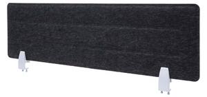 Akustický panel na stôl HWC-G76 - tkanina/textil s reliéfom - 100x30cm - čierna