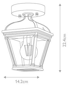 Elstead BAYVIEW-PORCH-BK - Vonkajšie stropné svietidlo BAYVIEW 1xE27/60W/230V IP44
