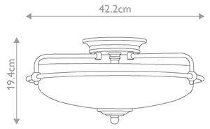 Quoizel QZ-GRIFFIN-F-WS - Stropné svietidlo GRIFFIN 3xE27/60W/230V bronzové
