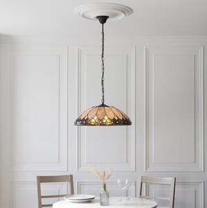 Endon 111929 - Luster na reťazi Tiffany BROOKLYN 3xE27/10W/230V pr. 50 cm