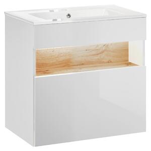 CMD Via Domo - Kúpeľňová skrinka pod umývadlo Bahama White - biela - 60x59x46 cm