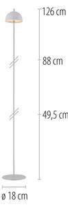 Schöner Wohnen 19245-16 - LED stmievateľná stojacia lampa BELLIS LED/2,5W/5V IP54 biela