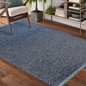 Kvalitný modrý koberec do obývačky Modrá Šírka: 80 cm | Dĺžka: 150 cm