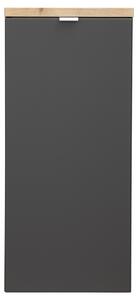 CMD COMAD - Kúpeľňová skrinka s košom na bielizeň Capri Cosmos - čierna - 35x80x35 cm