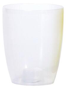 Prosperplast Kvetináč COUBI ORCHID vysoký biely transp. mat. 16 cm