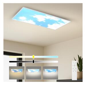 Brilagi -LED Stmievateľné stropné svietidlo SLIMFRAME SKY LED/80W/230V 120x60 cm strieborné/modré + diaľkové ovládanie