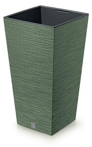 Prosperplast Kvetináč FURU SQUARE 39,5 cm zemito zelený