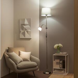 Brilagi - Stojacia lampa CERIA 1xE27/100W/230V + 1xE14/25W matný chróm/sivá