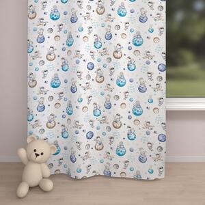 Biante Detský bavlnený záves Sandra SA-644 Malý modrý princ na bielom 150x150 cm
