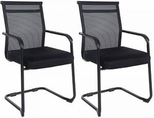 Set 2 kresiel pre návštevníkov Denny čierny rám - čierna