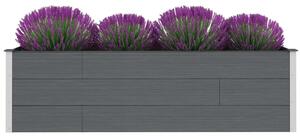 Vyvýšený záhradný záhon, sivý 200x50x54 cm, WPC