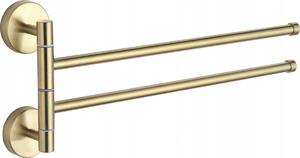 MEXEN - dvojitý otočný vešiak na uterák - zlatá - 7039242-50