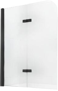 MEXEN - Felix zástena vaňová, 2-krídlo, 80 x 140 cm, transparentná - čierna - 890-080-002-70-00