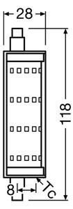 LED žiarovka R7s/13W/230V 2700K 118 mm - Osram