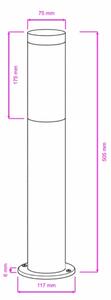 BRILAGI - Vonkajšia lampa ELIA 1xE27/20W/230V IP44 50 cm antracitová