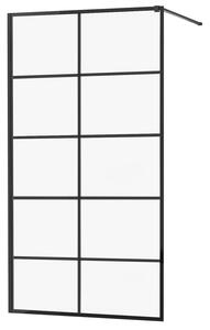 MEXEN - Kyoto zástena sprchová 70 x 200 cm, transparentná / čierna / vzor 8 mm - čierna - 800-070-101-70-77
