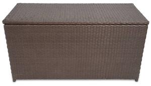 Záhradný úložný box hnedý 120x50x60 cm polyratanový