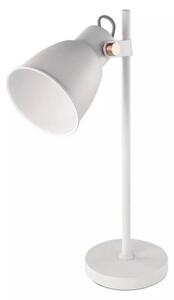 Bielá stolová lampa pre žiarovku E27