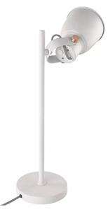 Bielá stolová lampa pre žiarovku E27