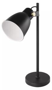 Čierna stolová lampa pre žiarovku E27