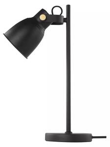 Čierna stolová lampa pre žiarovku E27