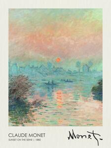 Obrazová reprodukcia Sunset on the Seine at Lavacourt (1880), Claude Monet