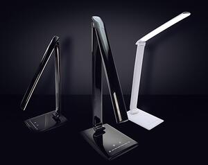 SOLIGHT LED stolná lampička stmievateľná 12W/3000K-6000K/700Lm, USB, čierna