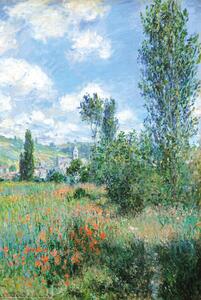 Plagát, Obraz - View of Vetheuil, Claude Monet