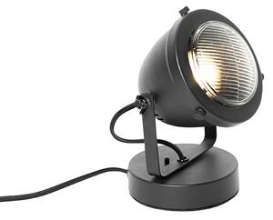 Industriálna stolná lampa čierna 18 cm - Emado
