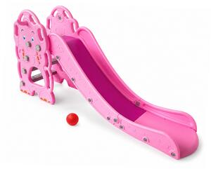 Aga4Kids Šmykľavka s držadlom 170 cm Ružová