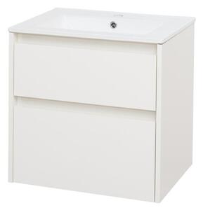 Mereo Opto, kúpeľňová skrinka s keramickým umývadlom 61 cm, biela, dub, biela/dub, čierna Opto, kúpeľňová skrinka s keramickým umývadlom 61 cm, biela…