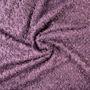 Metráž Kabátovina s vlnou Curly Boucle - Fialová sivá