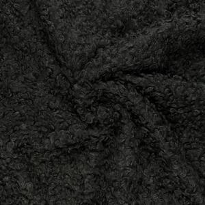 Metráž Kabátovina s vlnou Curly Boucle - Čierna