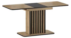Signal Jedálenský stôl KENT, dub artisan / ČIERNA 130(180)X85