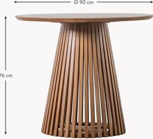 Okrúhly drevený jedálenský stôl Brookland, Ø 90 cm