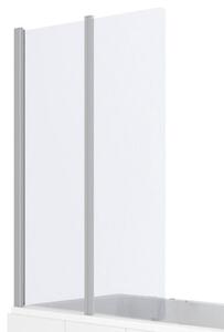 Rea - Skladacia vaňová zástena Agat-2 - chróm / transparentná - 100x140 cm