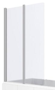 Rea - Skladacia vaňová zástena Agat-2 - chróm / transparentná - 80x140 cm