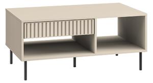 Konferenčný stolík Jamuzi 100x60 cm - kašmír / čierne nožičky