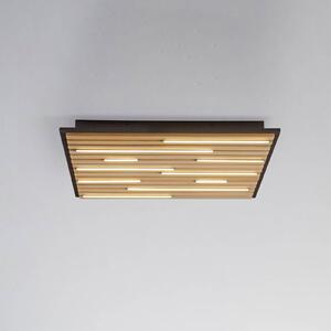 Paul Neuhaus Smart LED stropné svietidlo Q-Acoustic wood 62 x cm, Svetlé drevo, Obývacia izba / jedáleň, Drevo, Moderný, Stropné svetlo