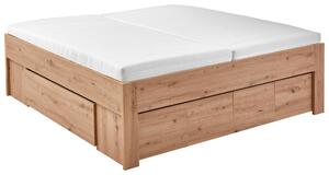 POSTEĽ S ÚLOŽNÝM PRIESTOROM, dub artisan Carryhome - Online Only spálne, Online Only
