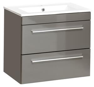 CMD Via Domo - Kúpeľňová skrinka pod umývadlo Twist Grey - šedá - 60x52x39 cm