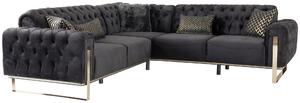 ROHOVÁ SEDAČKA, textil, čierna Livetastic - Sedačky, Online Only